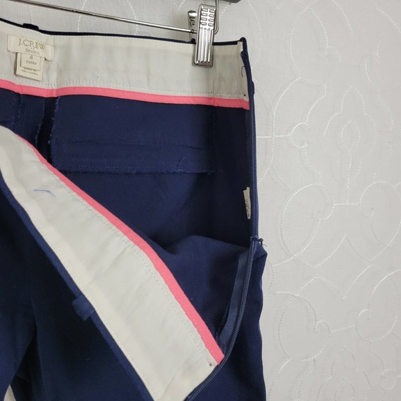 J Crew Blue Women's Straight Leg Trouser Dress Pants Size 4 - Picture 3 of 7